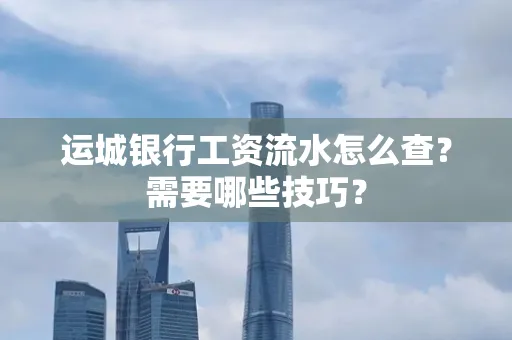 运城银行工资流水怎么查?需要哪些技巧?
