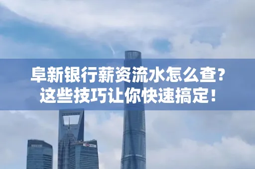 阜新银行薪资流水怎么查?这些技巧让你快速搞定!