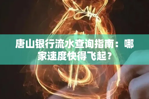 唐山银行流水查询指南:哪家速度快得飞起?