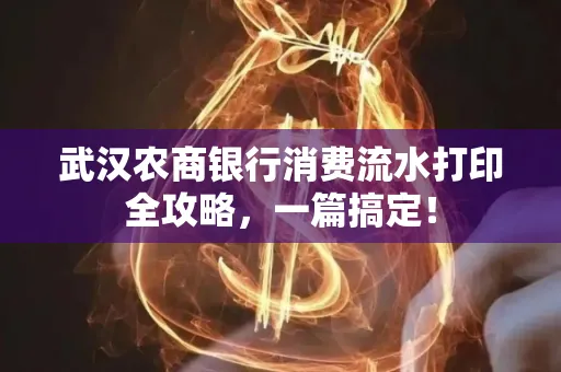 武汉农商银行消费流水打印全攻略,一篇搞定!