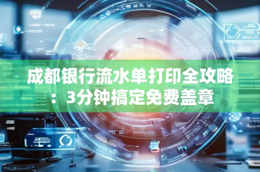 成都银行流水单打印全攻略:3分钟搞定免费盖章