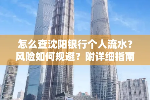 怎么查沈阳银行个人流水?风险如何规避?附详细指南