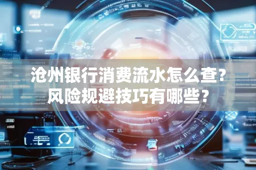 沧州银行消费流水怎么查？风险规避技巧有哪些？