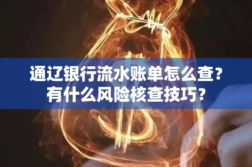 通辽银行流水账单怎么查?有什么风险核查技巧?