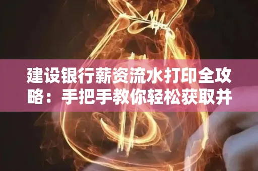 建设银行薪资流水打印全攻略:手把手教你轻松获取并鉴别真假!