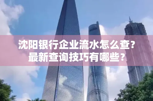沈阳银行企业流水怎么查?最新查询技巧有哪些?