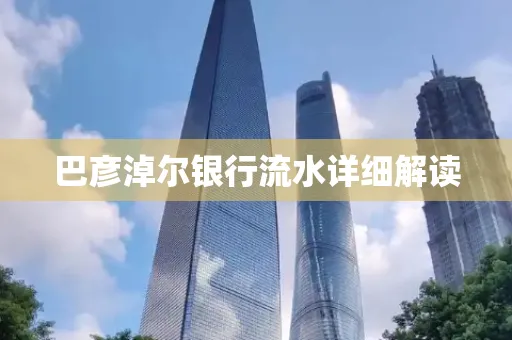 巴彦淖尔银行流水详细解读