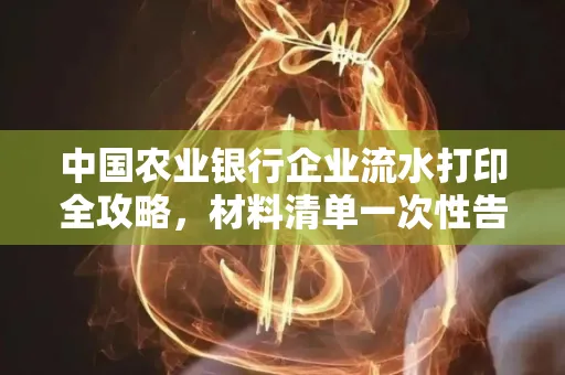 中国农业银行企业流水打印全攻略,材料清单一次性告诉你